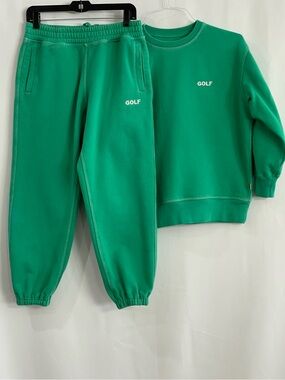 Golf Wang Green Crewneck Sweater and Sweatpants. Size Small